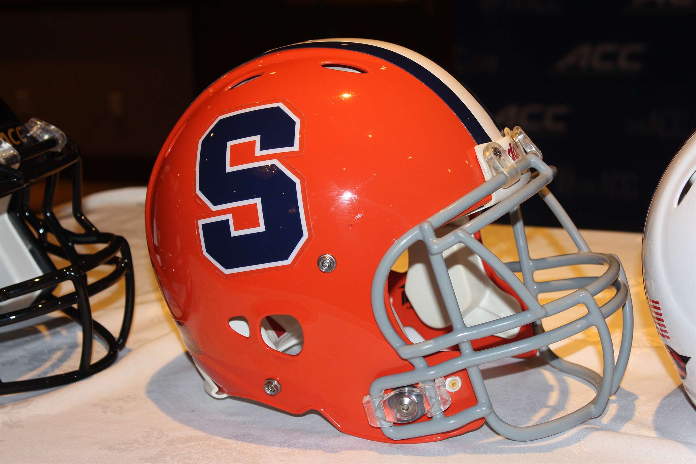 Syracuse Helmet 2014 ACC Kickoff Photo by Mark Blankenbaker