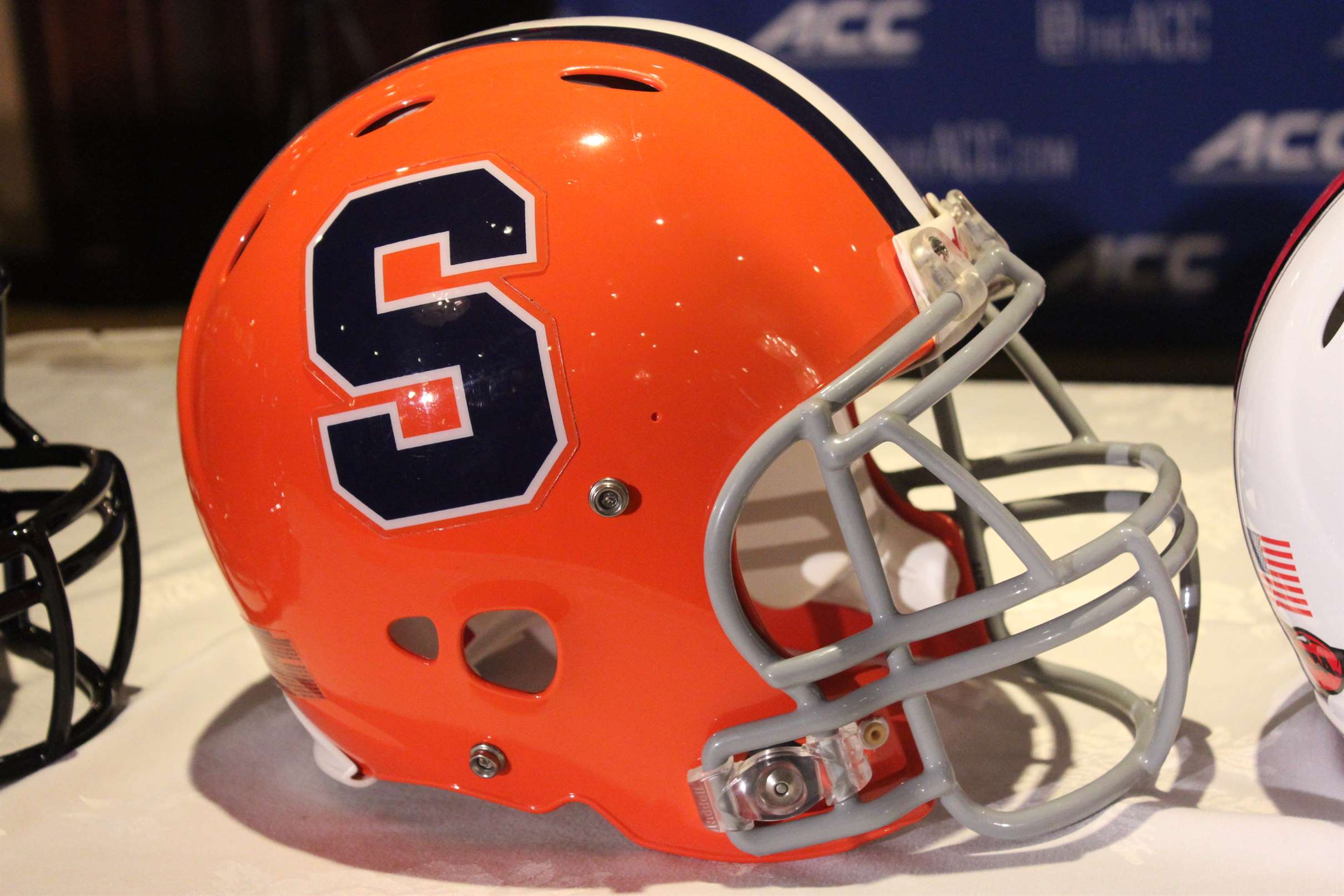Syracuse Helmet 2014 ACC Kickoff Photo by Mark Blankenbaker