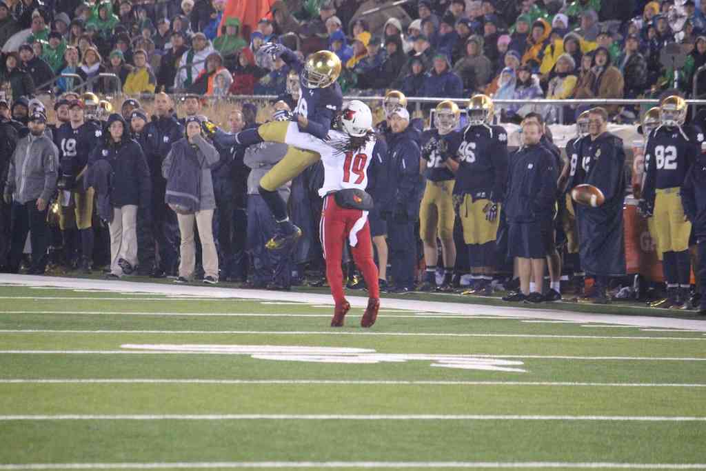 Terrell Floyd Louisville vs. Notre Dame 11-22-2014 Photo by Mike Lindsay