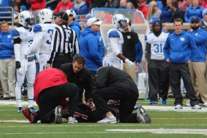 Reggie Bonnafon Injury Louisville vs. Kentucky 11-29-2014 2014 Governor's Cup Photo by Mike Lindsay