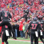 Gerod Holliman Interception Record Single Season with Charles Gaines, James Sample & Jermaine Reve Louisville vs. Kentucky 11-29-2014 2014 Governor's Cup Photo by Mike Lindsay