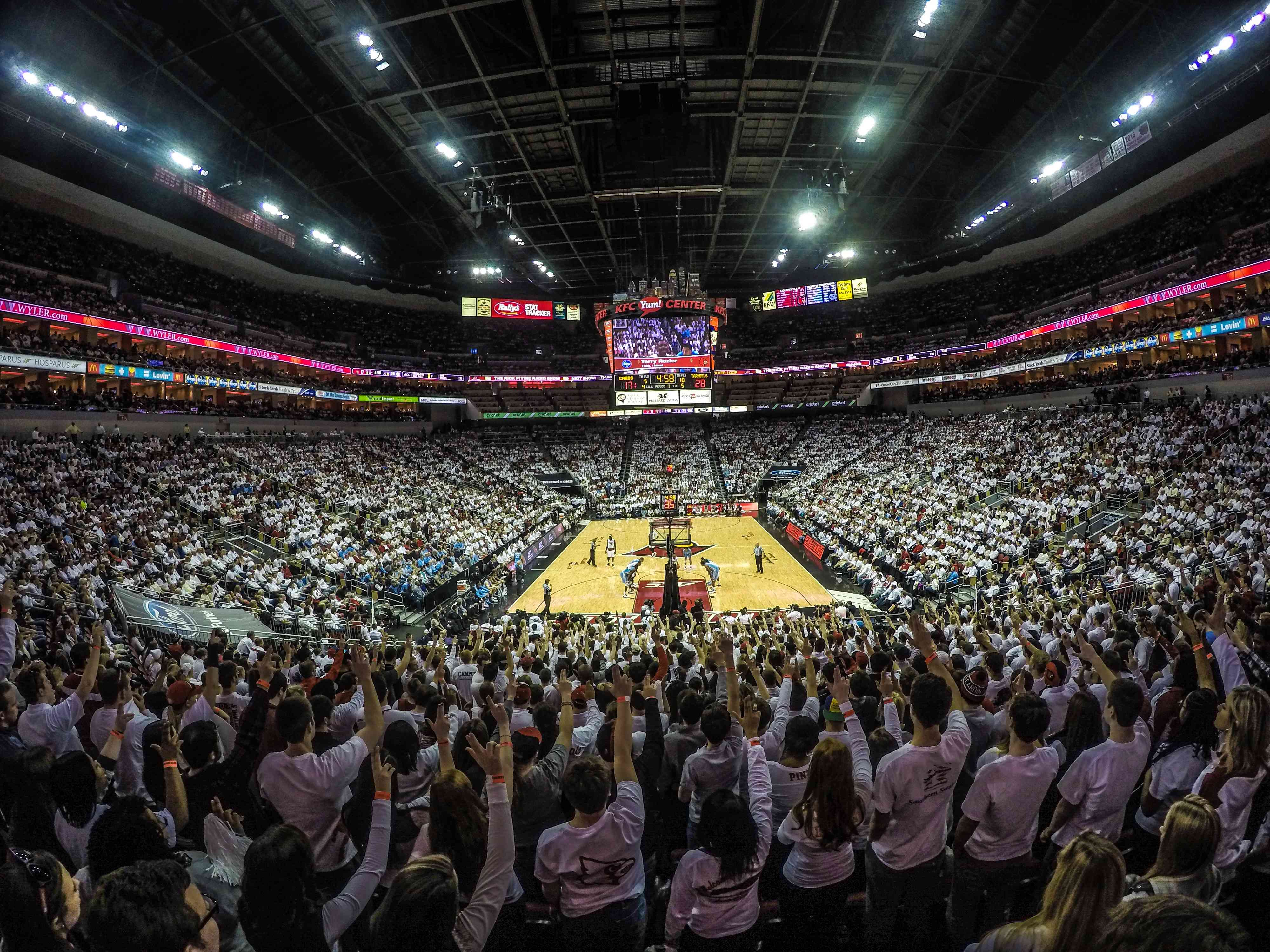 Student Section L's Louisville vs. North Carolina 1-31-2015 WHITEOUT Photo by Seth Bloom