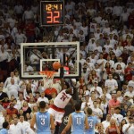 Montrezl Harrell Alley Oop Dunk Louisville vs. North Carolina 1-31-2015 Photo by Seth Bloom