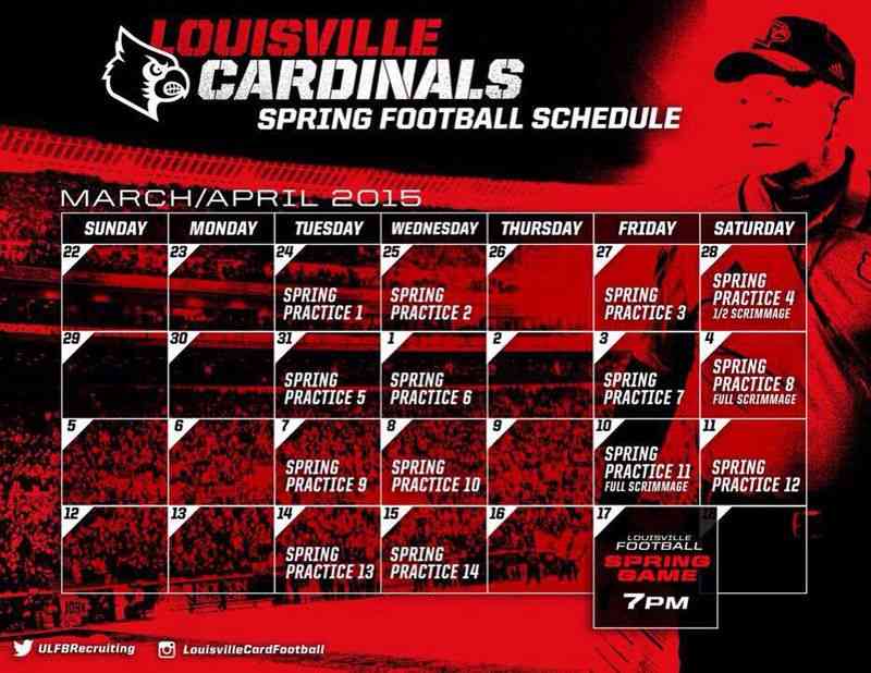 Louisville Football Spring Schedule 2015