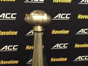 ACC Football Championship Trophy 2015 ACC Kickoff Photo by Mark Blankenbaker