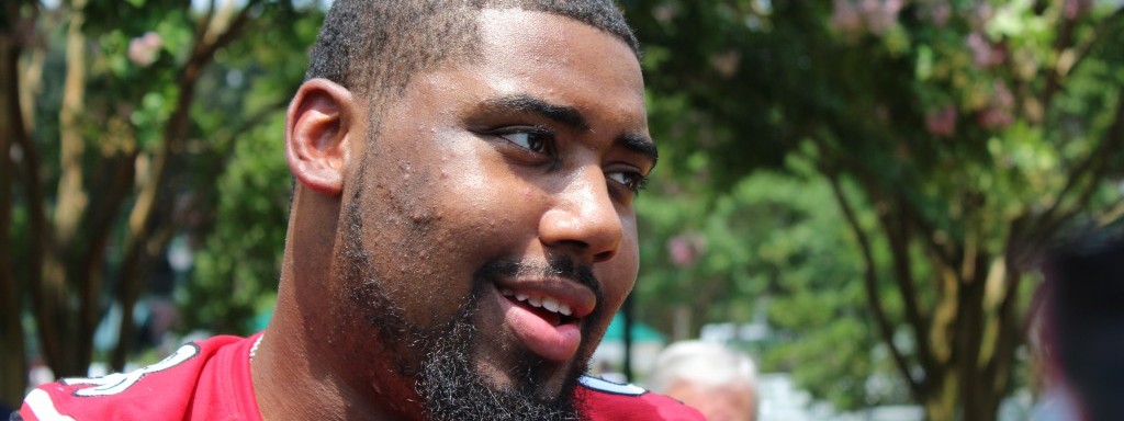 Sheldon Rankins 2015 ACC Kickoff Photo by Mark Blankenbaker. Fitted