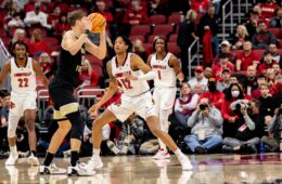 JJ Traynor Louisville vs. Wake Forest 1-7-2023 Photo by William Caudill, TheCrunchZone.com