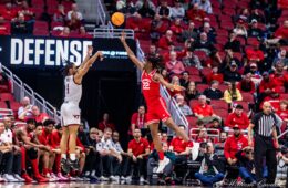 Kamari Lands Louisville vs. Virginia Tech 2-28-2023 Photo by William Caudill, TheCrunchZone.com