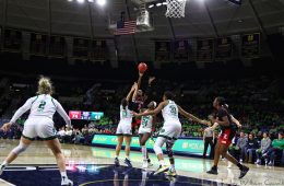 Yacine Diop Louisville vs. Notre Dame 1-30-2020 Photo by William Caudill, TheCrunchZone.com