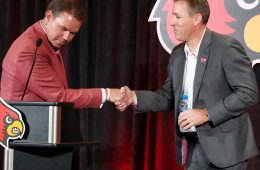 Scott Satterfield, Vince Tyra Introductory Press Conference 12-4-2018 Photo by William Caudill, TheCrunchZone.com