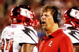 Brian Van Gorder Louisville vs. Alabama 51-14, 9-1-2018. Photo by William Caudill, TheCrunchZone.com