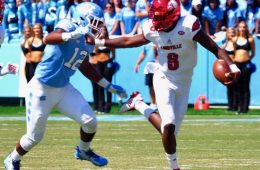 Lamar Jackson Louisville @ North Carolina 9-9-2017 Photo by Cindy Shelton, TheCrunchZone.com