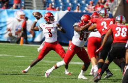 Malik Cunningham, Marshon Ford Louisville vs. Western Kentucky (WKU) 9-14-2019, Nissan Stadium, Nashville, TN. Photo by William Caudill TheCrunchZone.com