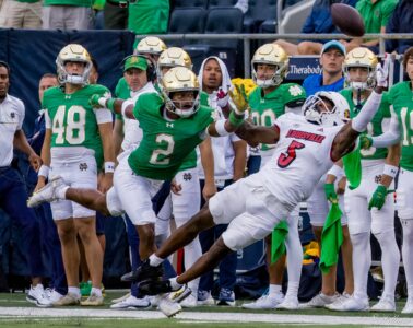 Caullin Lacy Louisville vs. Notre Dame 9-28-2024 Photo by William Caudill, TheCrunchZone.com