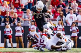 Isaac Guerendo Louisville vs. Virginia Tech 11-4-2023, Photo by William Caudill, TheCrunchZone.com