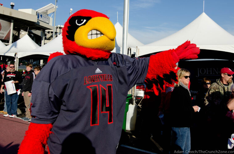 Louie the Cardinal Louisville vs. Florida State Photo by Adam Creech 10-30-2014