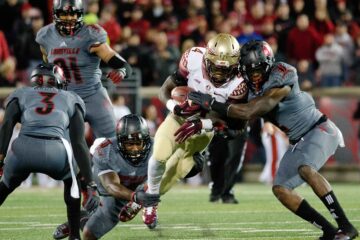 Dalvin Cook, James Sample, Keith Kelsey, Trevon Young, and Charles Gaines Louisville vs. Florida State Photo by Adam Creech 10-30-2014