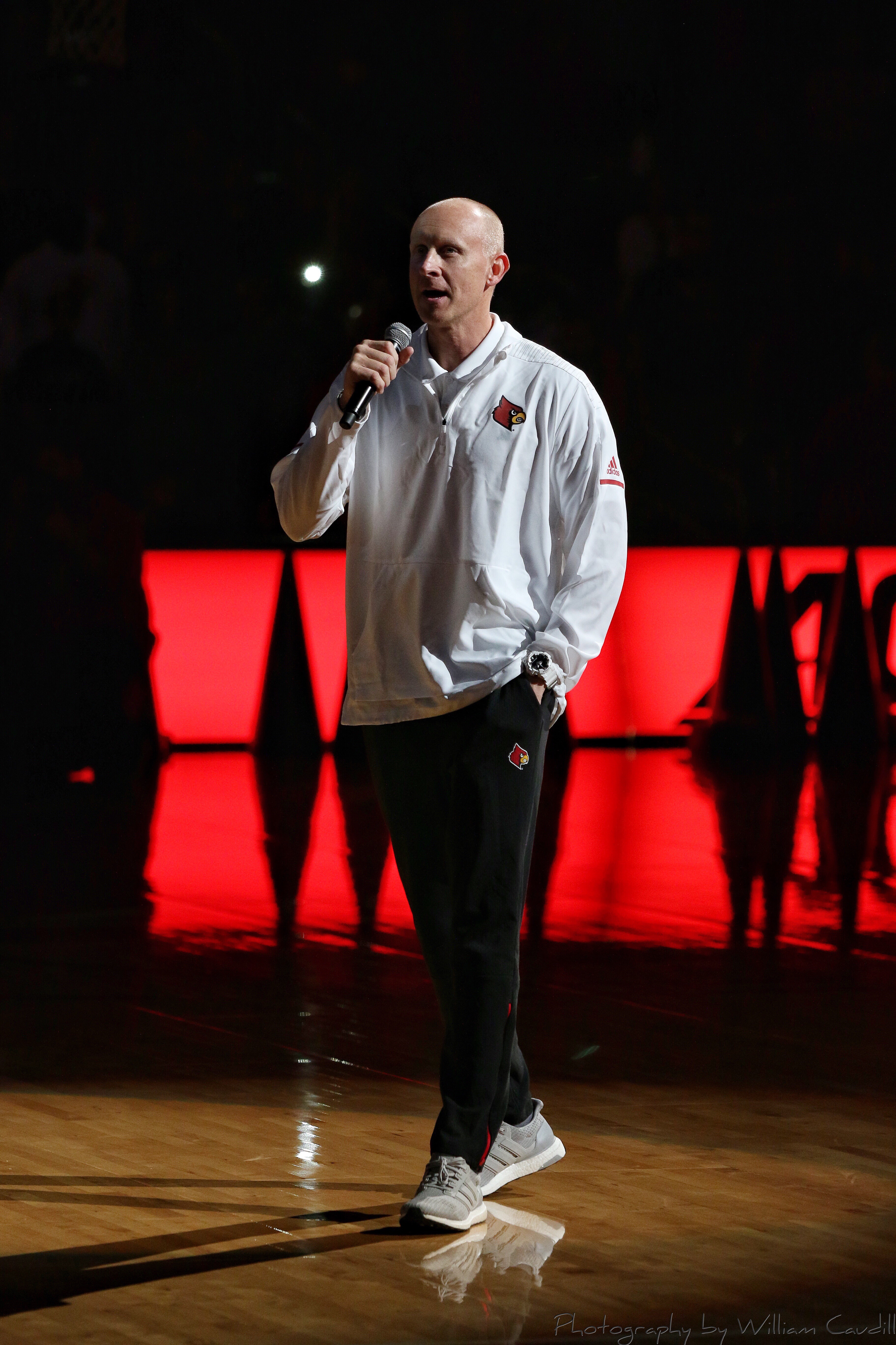 Chris Mack Louisville Basketball Red/White Scrimmage 10-21-2018 Photo by William Caudill