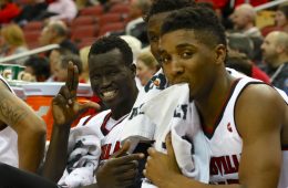 Deng Adel, Donovan Mitchell Louisville vs. Southern Illinois 12-7-2016 Photo by William Caudill TheCrunchZone.com