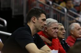 Denny Crum, David Padgett, Louisville Basketball Red/White Scrimmage 10-14-2017 Photo by William Caudill, TheCrunchZone.com