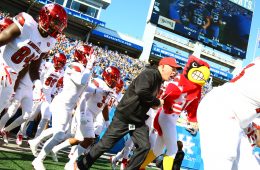 Entrance, Louie, Bobby Petrino Louisville vs. Kentucky 11-25-2017 Governor's Cup Photo by William Caudill TheCrunchZone.com