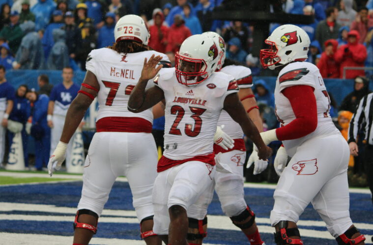 Brandon Radcliff TD Louisville vs. Kentucky 2015 Governor's Cup 11-28-2015 Photo by William Caudill