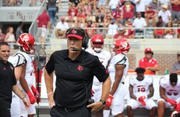 Scott Satterfield Louisville vs. Florida State 9-21-2019 Photo by Mark Blankenbaker TheCrunchZone.com