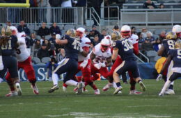 Tobijah Hughley, Brandon Radcliff, Lukayus McNeil Louisville vs. Pittsburgh 11-21-2015 Photo by Mark Blankenbaker