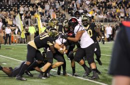 Evan Conley, Caleb Chandler Louisville vs. Wake Forest 10-12-2019 TheCrunchZone.com, Photo by Drew Poynter