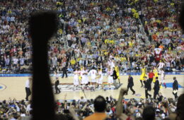 Celebration, Luke Hancock, Tim Henderson, Stephan Van Treese, Wayne Blackshear, Michael Baffour, Gorgui Dieng, Russ Smith, Chane Behanan, Montrezl Harrell, Peyton Siva, Zach Price, Rick Pitino 2013 National Championship, Final Four Louisville vs. Michigan Georgia Dome, Atlanta, GA 4-8-2013 . 2013 NCAA Tournament Photo by Mark Blankenbaker