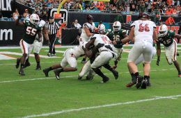 Hassan Hall, Cole Bentley Louisville vs. Miami 11-9-2019 Photo by Mark Blankenbaker, TheCrunchZone.com