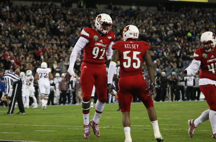 Devonte Fields, Keith Kelsey Louisville vs. Texas A&M 2015 Music City Bowl 12-30-2015 Photo by William Caudill