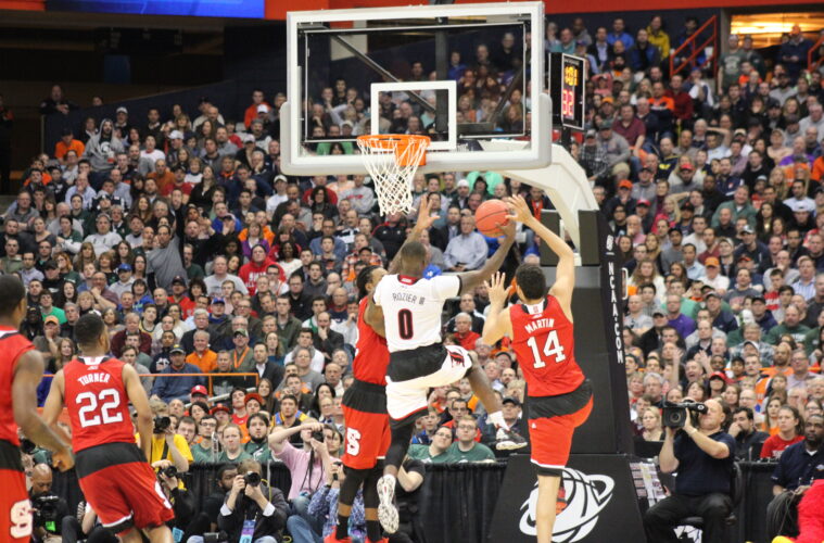 Terry Rozier Sweet 16 Louisville vs. NC State in the 2015 East Region at the Syracuse Carrier Dome Photo by Mark Blankenbaker 3-27-2015 Fitted