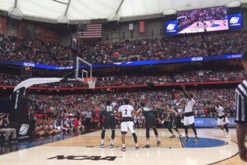 Mangok Mathiang Free Throw Elite 8 Louisville vs. Michigan State in the 2015 East Region Final at the Syracuse Carrier Dome Photo by Chris Solari 3-29-2015
