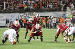 Teddy Bridgewater, Senorise Perry, Ryan Mack, Kamran Joyer, Jake Smith Louisville vs. Miami 2013 Russell Athletic Bowl. Orlando, FL 12-28-2013 Photo by Mark Blankenbaker