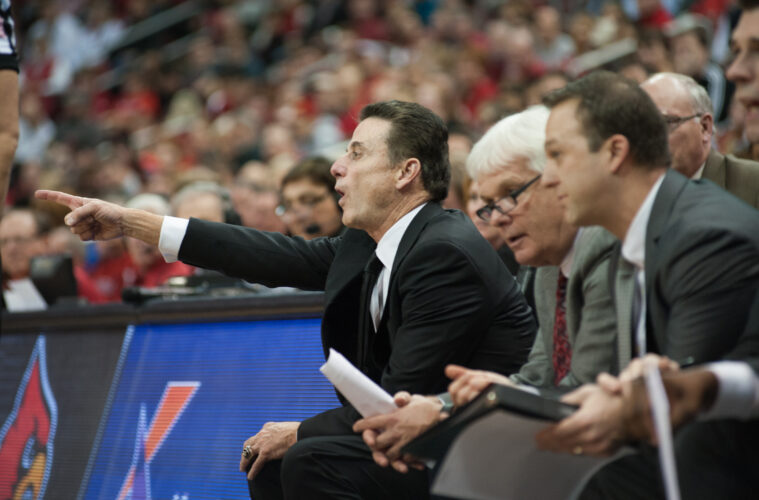 Rick Pitino Louisville vs. St. Francis (Brooklyn) 11-25-2015 Photo by Wade Morgen