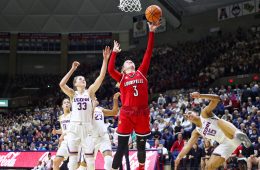 Sam Fuehring Louisville vs. UCONN 2-12-2018 Photo by William Caudill, TheCrunchZone.com
