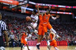 Darius Perry Louisville vs. Virginia Tech 1-13-2018 Photo by William Caudill, TheCrunchZone.com