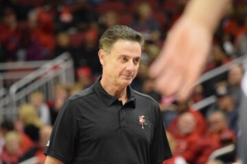 Rick Pitino Louisville Red/White Scrimmage 10-3-2015 Photo by Seth Bloom