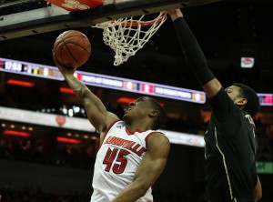 Donovan Mitchell Louisville vs. Wake Forest 1-3-2016 Photo by William Caudill