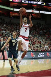 Quentin Snider Louisville vs. Pittsburgh 1-14-2016 Photo by William Caudill