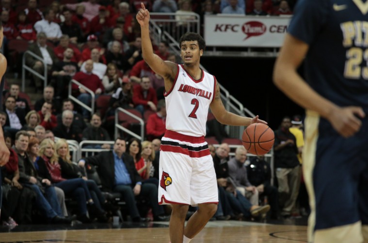 Quentin Snider Louisville vs. Pittsburgh 1-14-2016 Photo by William Caudill
