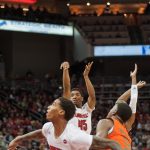 Ray Spalding, Donovan Mitchell Louisville vs. Miami 2-11-2017 Photo By Wade Morgen TheCrunchZone.com