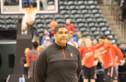 Kenny Johnson Louisville Basketball Open Practice NCAA 1st Round 3-16-2017 Photo by Mark Blankenbaker