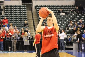 Ryan McMahon Louisville Basketball Open Practice NCAA 1st Round 3-16-2017 Photo by Mark Blankenbaker