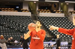 Anas Mahmoud Louisville Basketball Open Practice NCAA 1st Round 3-16-2017 Photo by Mark Blankenbaker