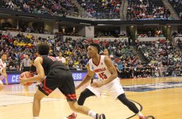 Donovan Mitchell Louisville vs. Jacksonville State Banker's Life Field House Indianapolis NCAA 1st Round 3-16-2017 Photo by Mark Blankenbaker