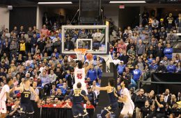 Donovan Mitchell Louisville vs. Michigan Banker's Life Field House Indianapolis NCAA 2nd Round 3-19-2017 Photo by Mark Blankenbaker
