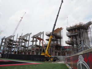 Papa John's Cardinal Stadium Construction Update Photo by Cindy Rice Shelton 8-18-2017, TheCrunchZone.com