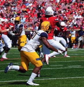 Javonte Bagley Louisville Football vs. Kent State 9-23-2017 Photo by Cindy Rice Shelton, TheCrunchZone.com